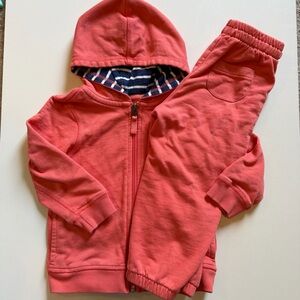 Hanna Andersson Coral Hoodie and Jogger Set
